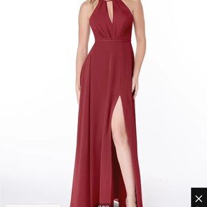 Azazie Evalleen bridesmaid dress in Pomegranate - size 2
